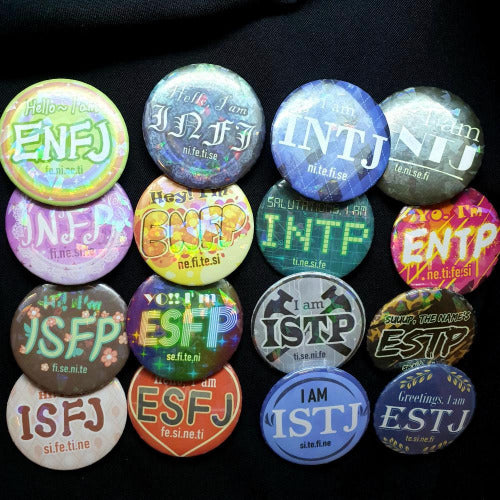 PonCrafts' Holo MBTI badges - PonCrafts