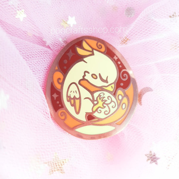 cute feminine phoenix fantasy enamel pin