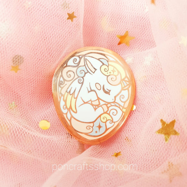 feminine fantasy unicorn alicorn cute enamel pin