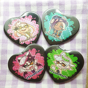 Splat2n: Choose your Team Heart Button badges - PonCrafts